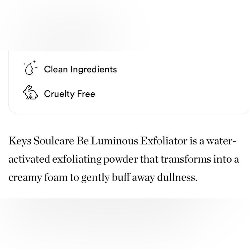 $14❤️‍🔥 LAST 1! KEYS Soulcare Be Luminous Facial Exfoliator 🪞NEW IN BOX Powder - Picture 4 of 7